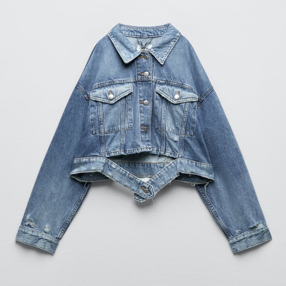 Zara Cropped Detached Hem Jacket NWT